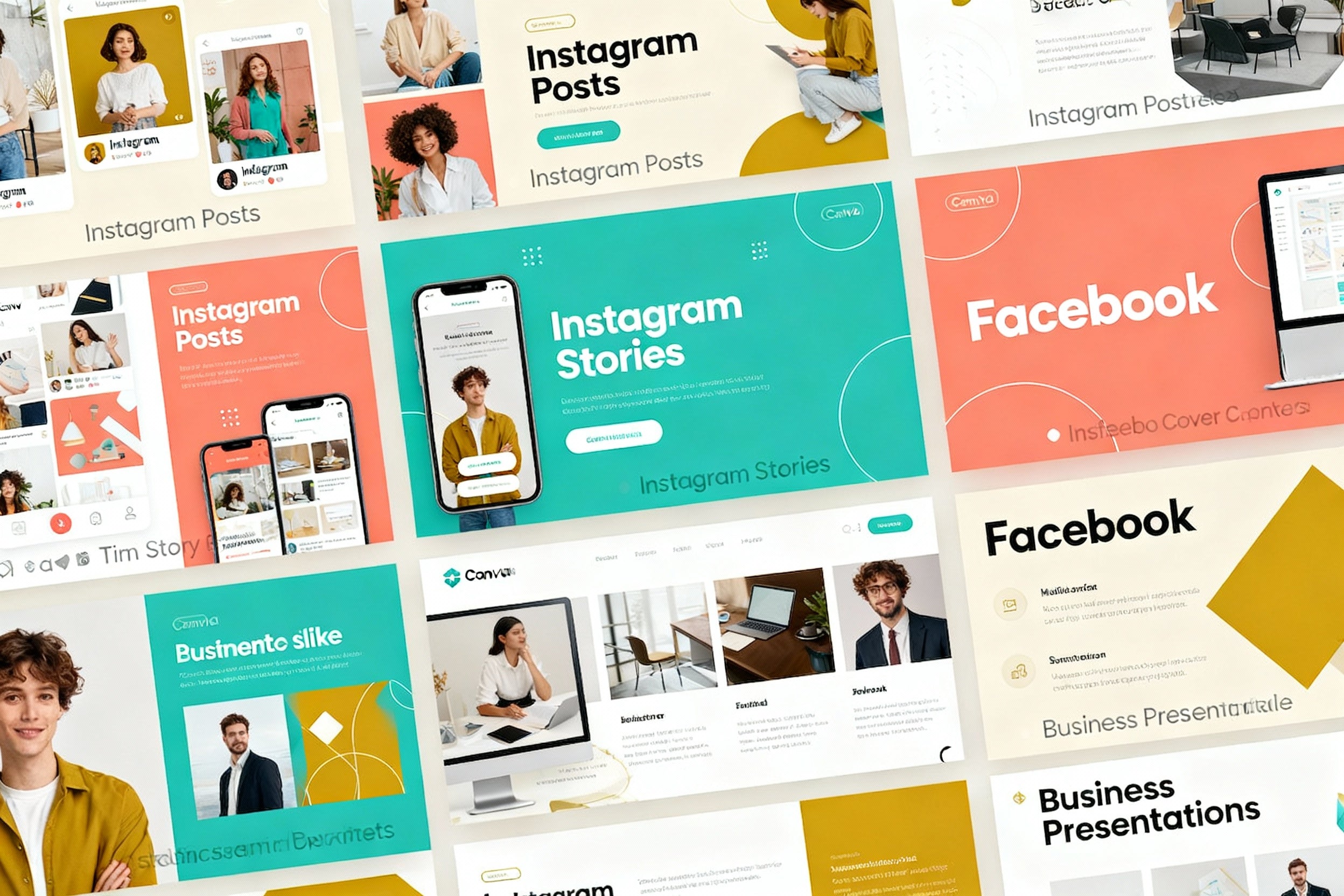 Professional Canva Templates Bundle - 50+ Business & Social Media Designs