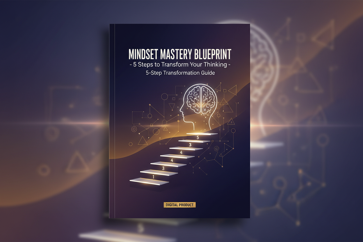Mindset Mastery Blueprint – 5 Steps to Transform Your Thinking
Unlock your best version with the Mindset Mastery Blueprint, a powerful digital guide designed to reshape the way you think, act, and grow.

Inside this 5-step transformation manual, you’ll learn how to remove mental blocks, take full control of your life, build unstoppable confidence, and attract better opportunities. Whether you're chasing personal growth, business success, or emotional clarity, this guide helps you strengthen your mindset fro