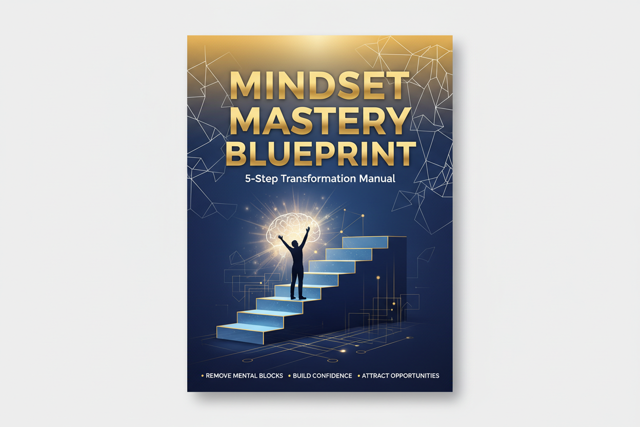 Unlock your best version with the Mindset Mastery Blueprint, a powerful digital guide designed to reshape the way you think, act, and grow.

Inside this 5-step transformation manual, you’ll learn how to remove mental blocks, take full control of your life, build unstoppable confidence, and attract better opportunities. Whether you're chasing personal growth, business success, or emotional clarity, this guide helps you strengthen your mindset from the inside out.

mkae oit in an page size image
